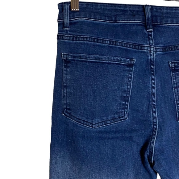 Fidelity Denim Luna Drop Ultra High Rise Ankle Skinny Ombre Dark Light Blue 30 - Picture 10 of 16